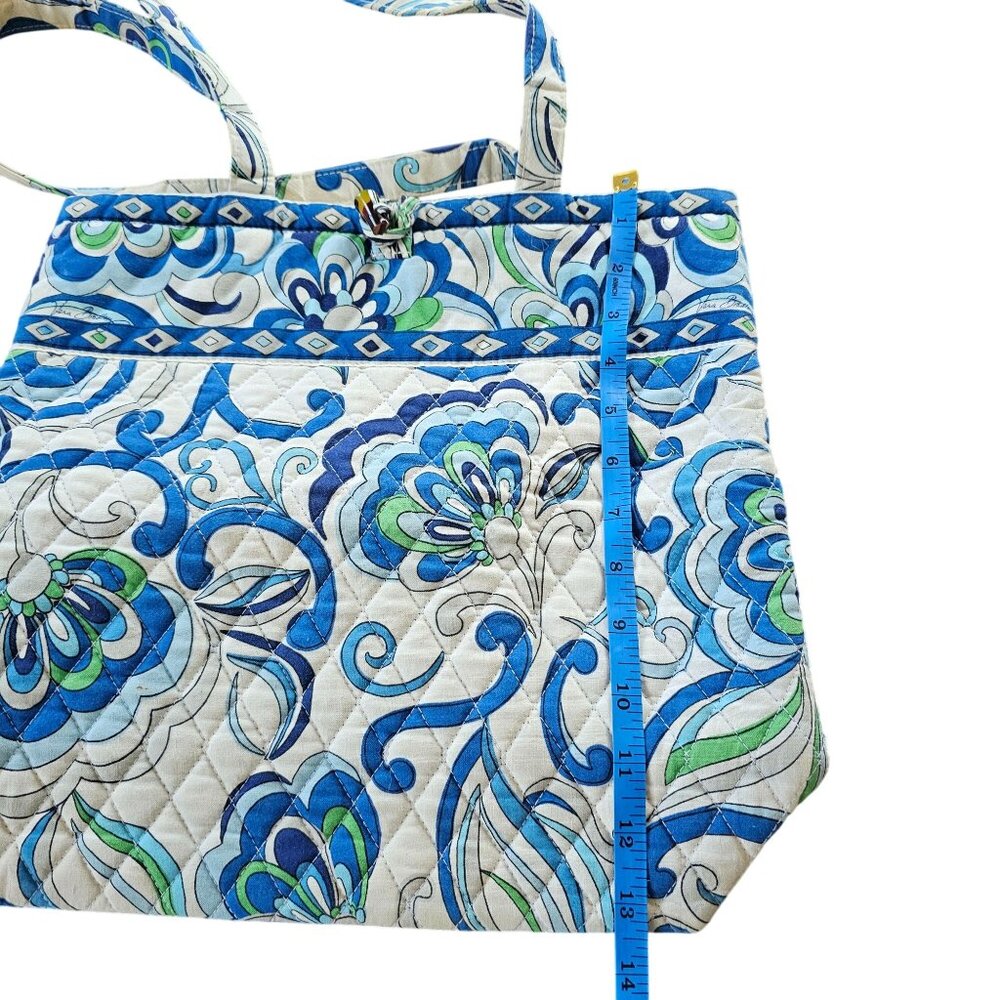Vera Bradly Shoulder bag Blue Tote Blue White 13x15 - Picture 10 of 12